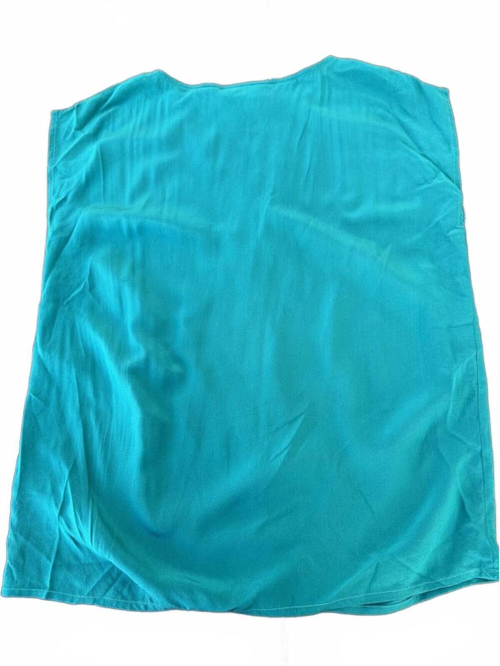 Dowell Italy Silk Shell Top Teal Green - Picture 4 of 5